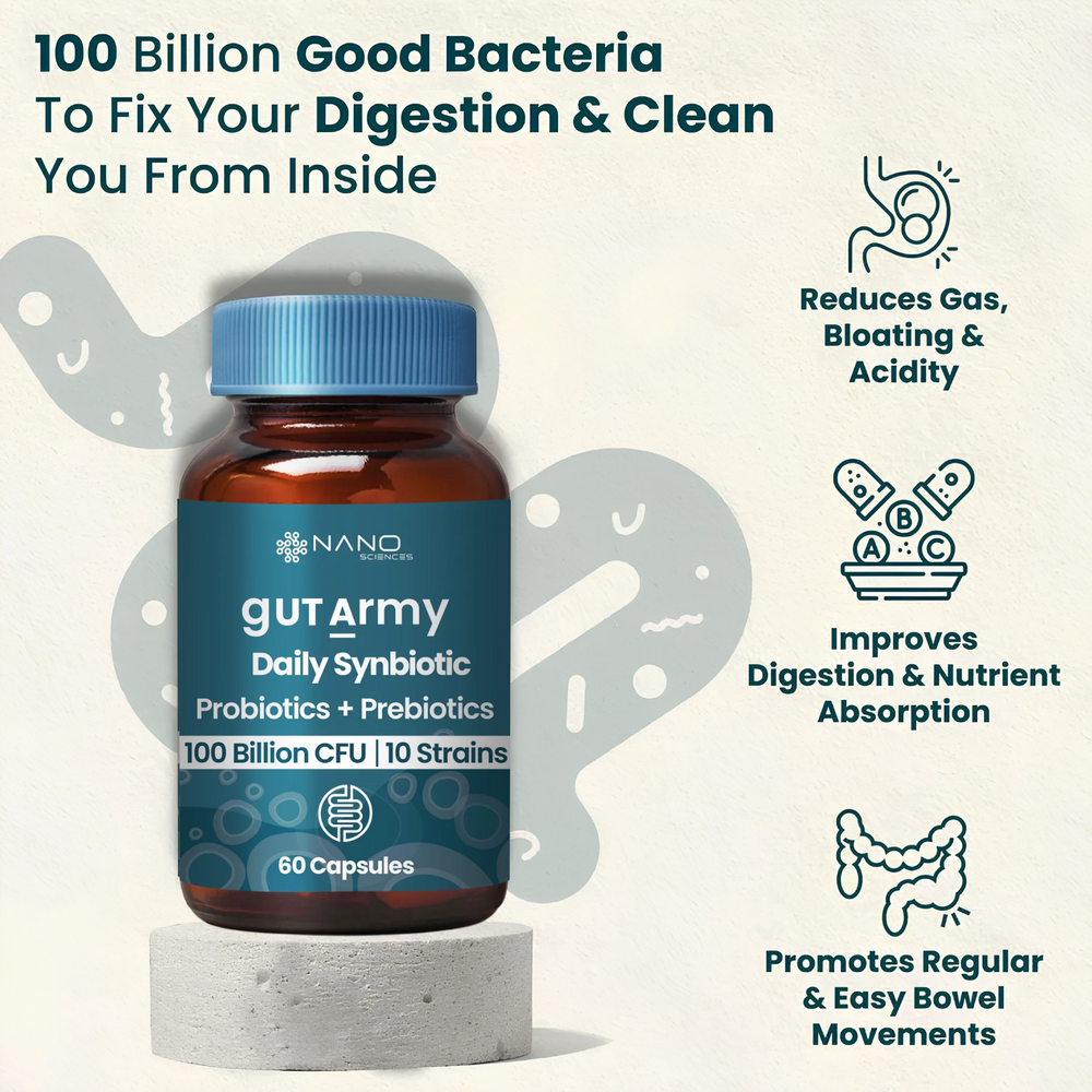 Nano Gut Army Prebiotic & Probiotic Capsules