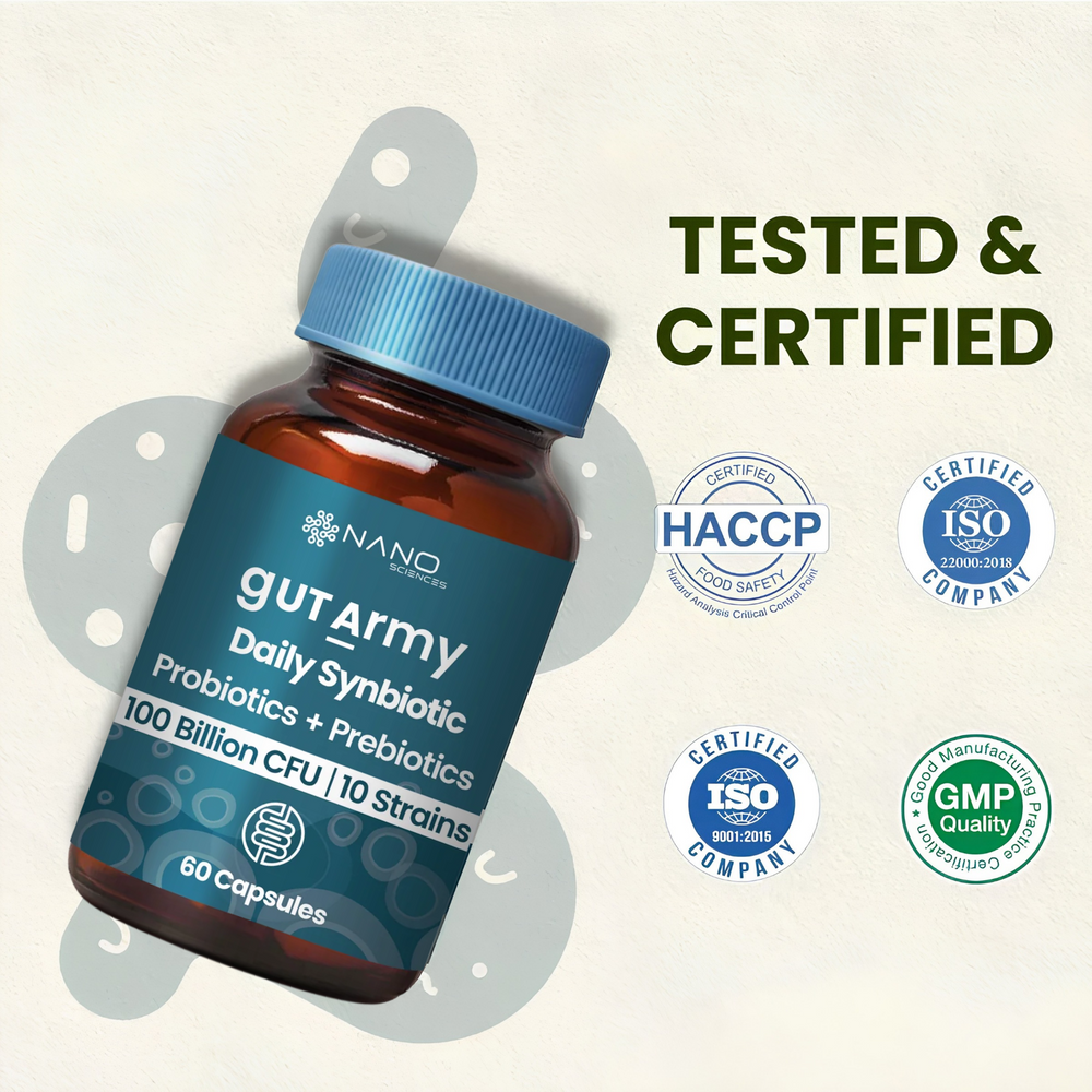 Nano Gut Army Prebiotic & Probiotic Capsules